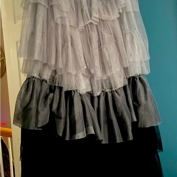Free People Tulle Much, Half Slip Gray to Black, Tiered Maxi Skirt - NWT - Picture 2 of 8